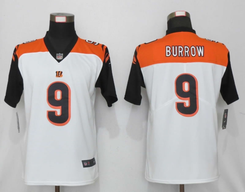 Women Nike Cincinnati Bengals 9 Burrow White Alternate Vapor Limited Jersey,We sell and wholesale Women Nike Cincinnati Bengals 9 Burrow White Alternate Vapor Limited Jersey on line form chian!